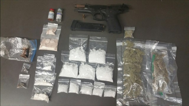 drugs and gun seized from Jacob Collett