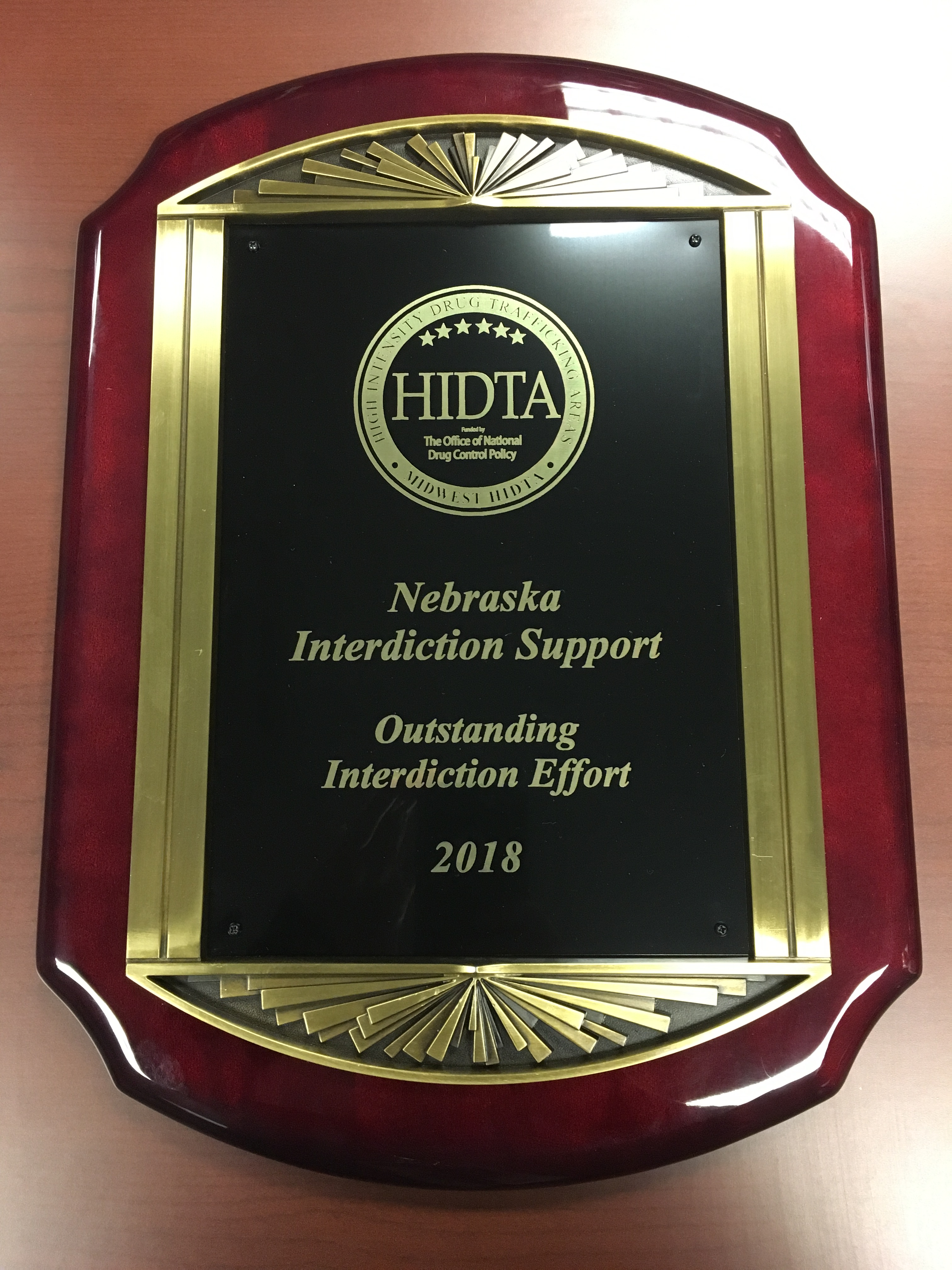 The Midwest High Intensity Drug Trafficking Areas (HIDTA) Outstanding Interdiction Effort Award