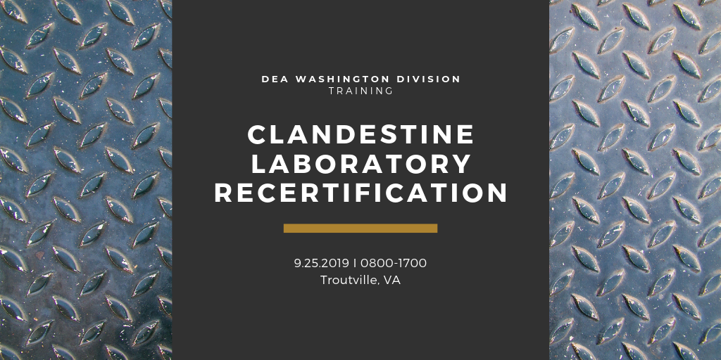 Clandestine Laboratory Recertification course advertisement