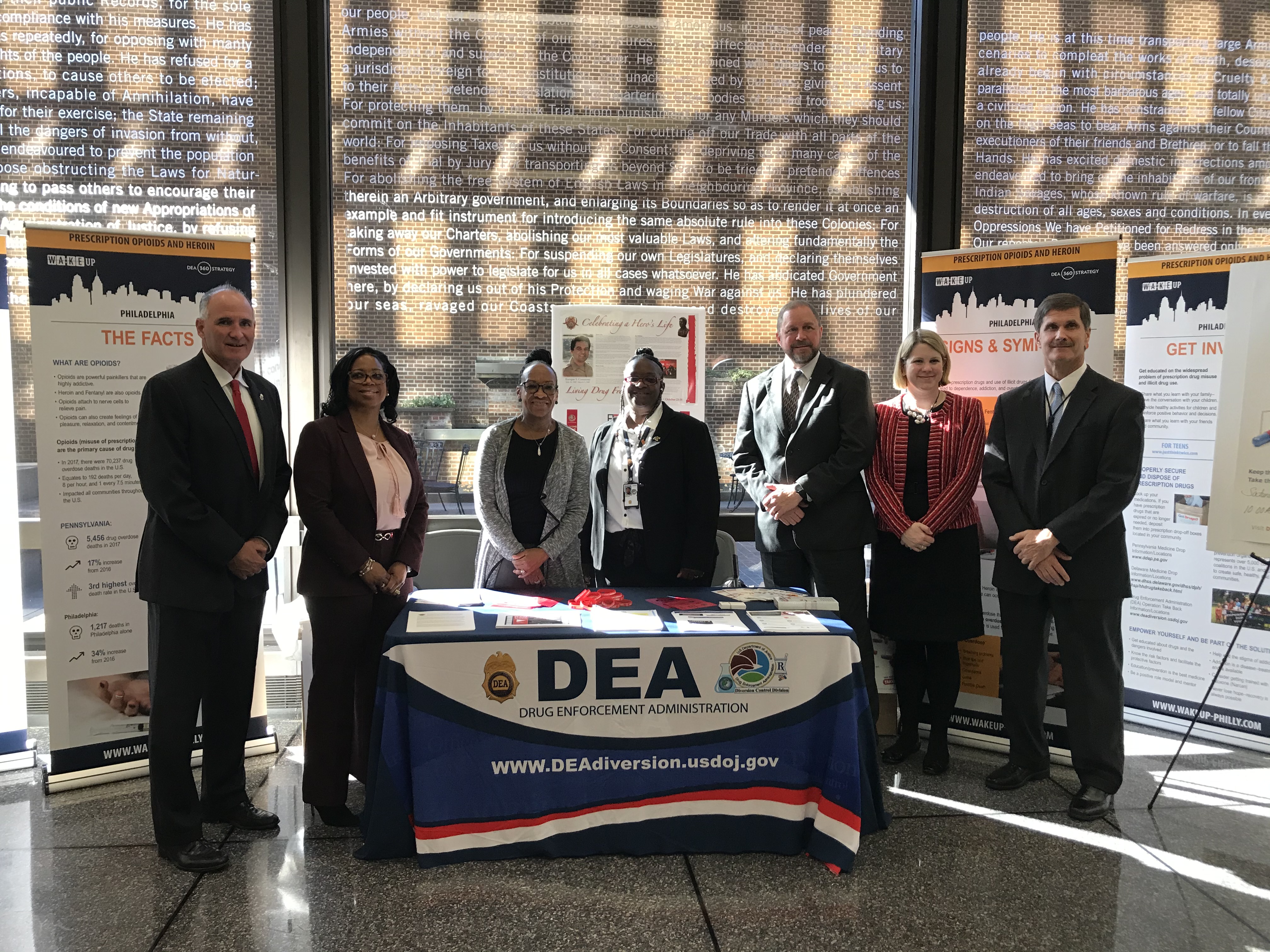 DEA Philadelphia Division executive staff during Take-Back event