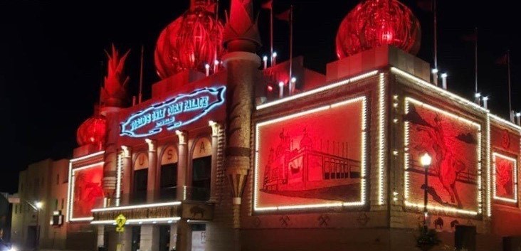 The World's Only Corn Palace in Mitchell, South Dakota will light up red on October 23. 