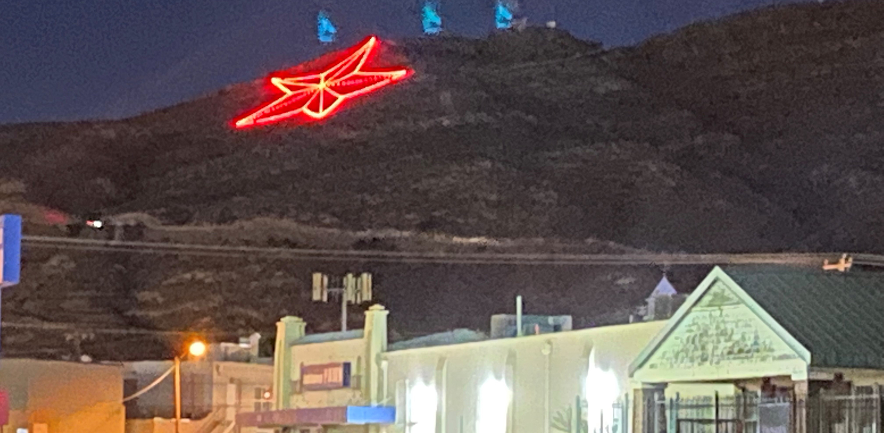 Red Star on the Mountain in ElPaso texas