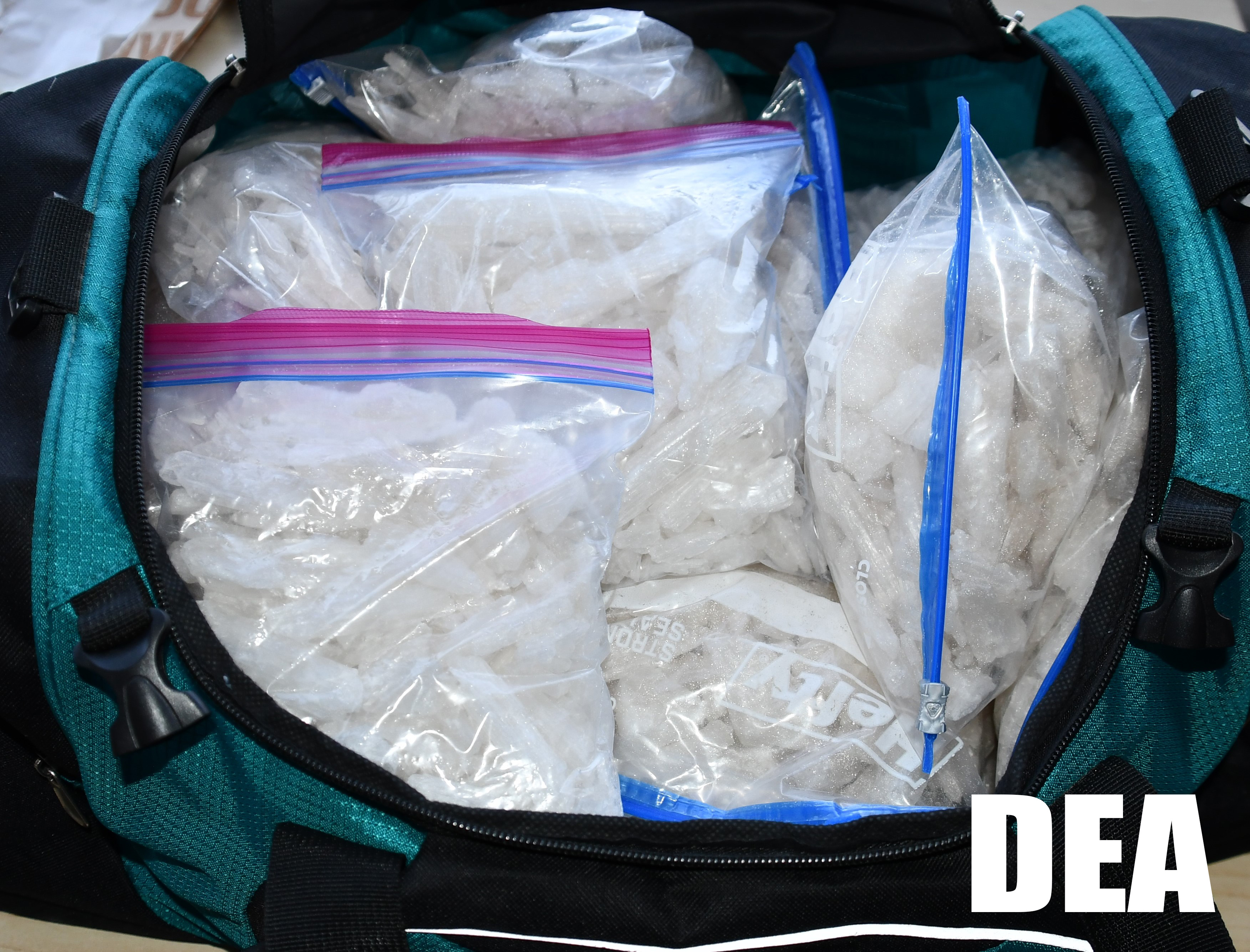 Approximately 20 pounds of methamphetamine seized. 