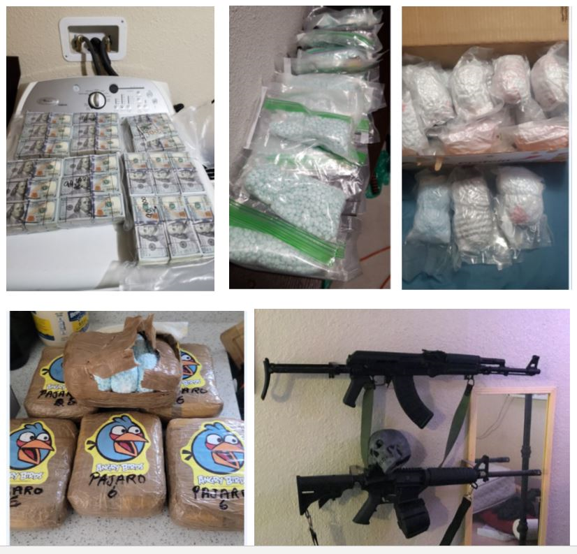 Seized cash, fentanyl, firearms