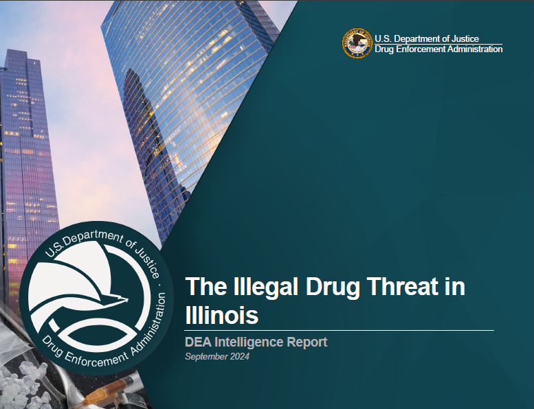 cover of The Illegal Drug Threat in Illinois report 