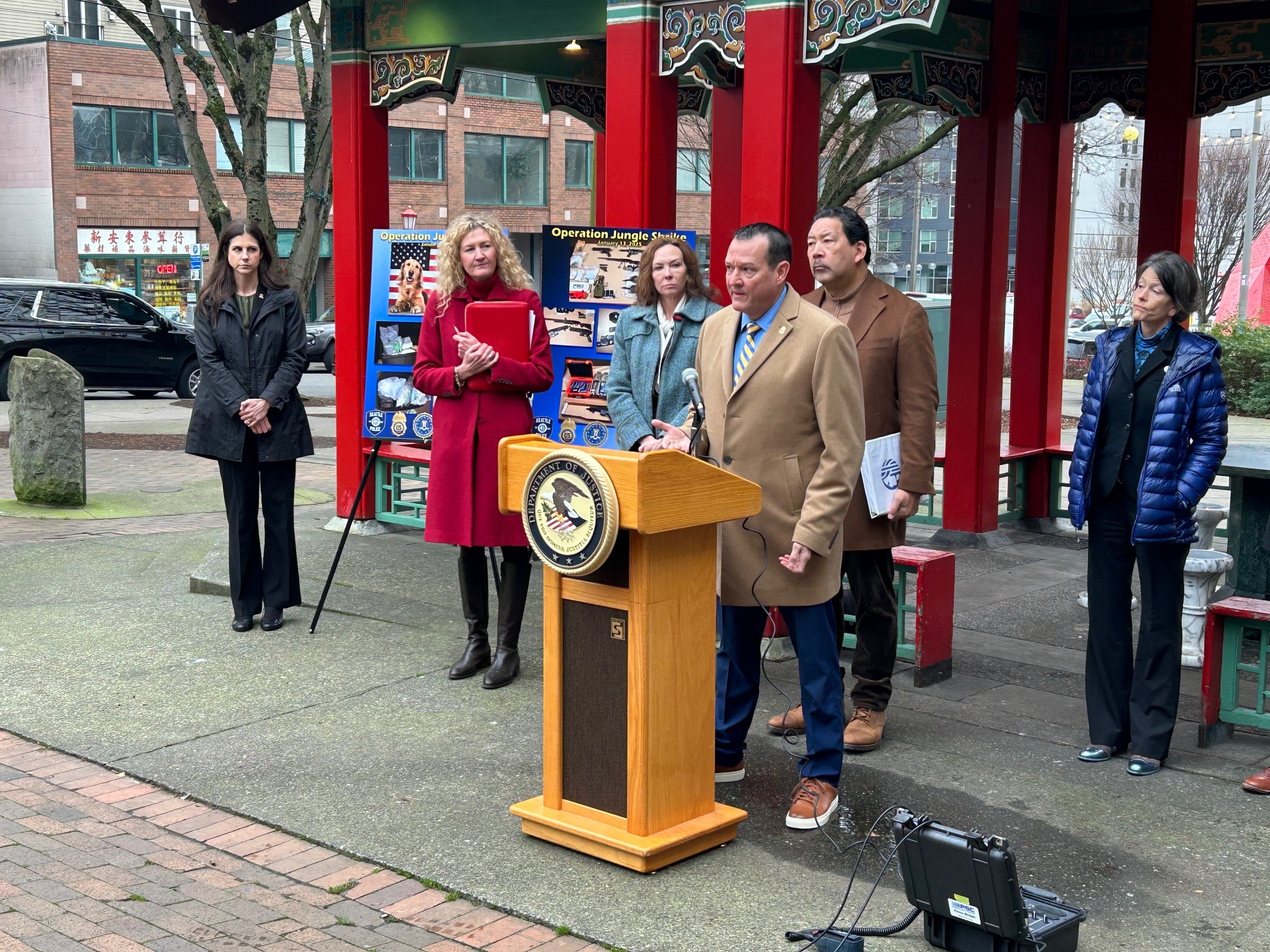 DEA Seattle Special Agent in Charge David Reames at today's press conference in Seattle's International District