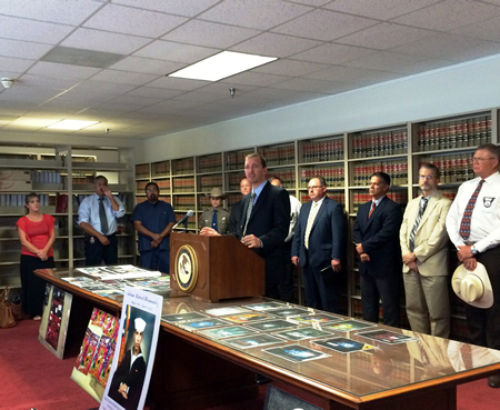 Special Agent in Charge Will Glaspy addresses the media at a press conference held at the U.S. Attorney's Office in Midland, Texas.