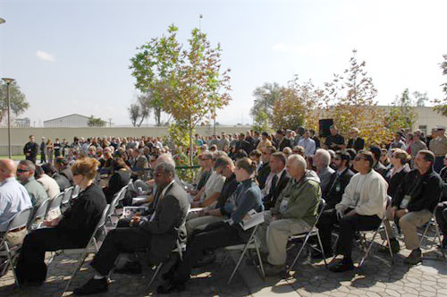 "A ceremony to honor DEA's fallen heroes. Three Special Agents lost their lives in the line of duty. Oct 29,2009 U.S. Embassy Kabul, Afghanistan"  Photographer: Daniel Wilkinson  