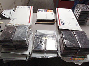 55 kilograms of cocaine (121 lbs.) seized from a fictitious jewelry business