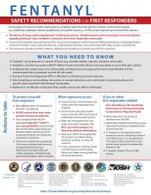 Fentanyl Safety Recommendations for First Responders