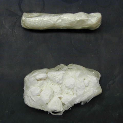 cocaine in plastic bag