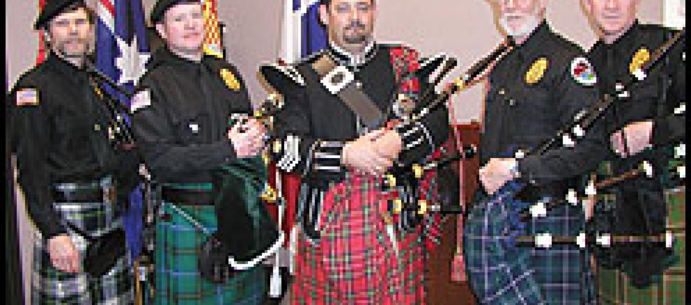 DEA Bag Pipes. Special Agents David Barnett, Thomas Ollen, Matt Gordon, Peter O'Brien and Kevin Donnelly.