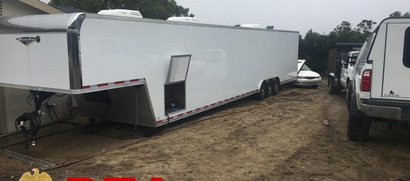 Exterior of trailer containing BHO lab