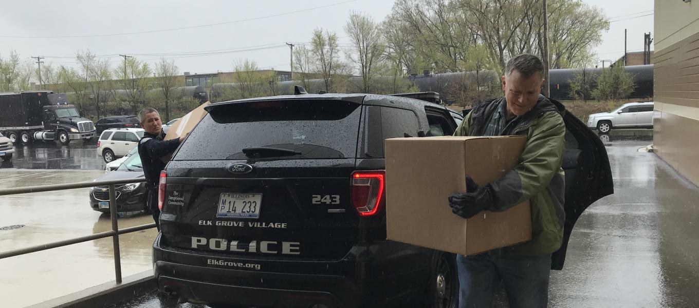 Prescription drugs being dropped off for disposal