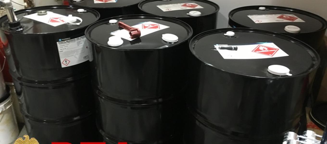 55 gallon drums of ethanol