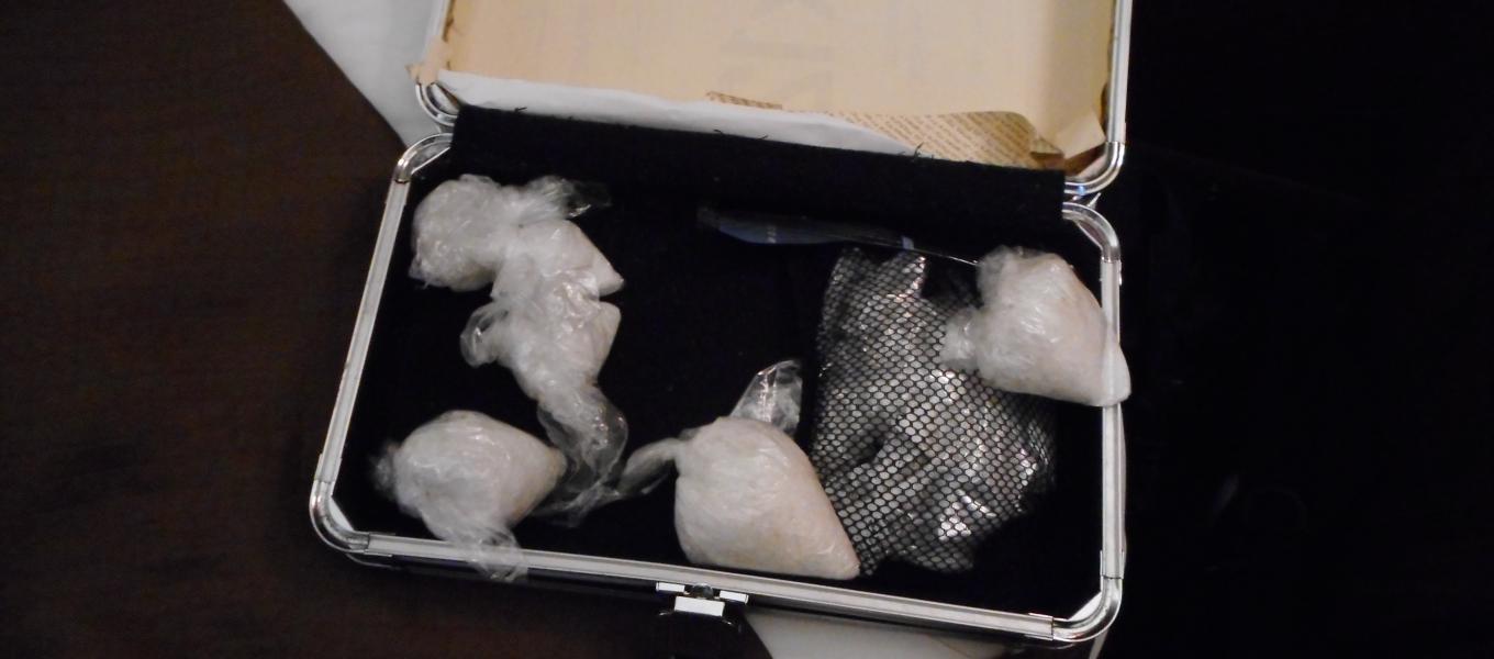 Methamphetamine recovered and seized from hotel. 