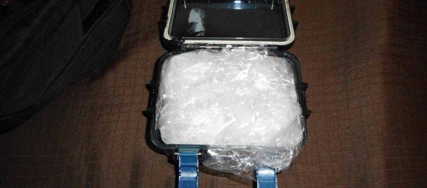 Methamphetamine recovered and seized from hotel. 