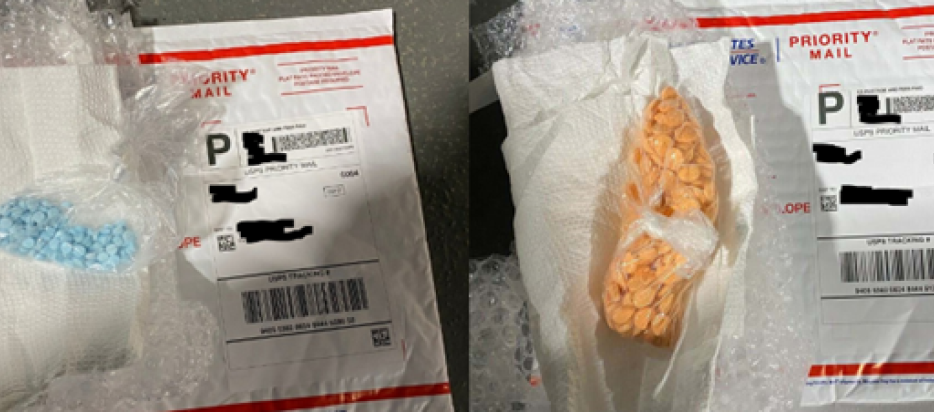 The contents of two of the priority mail packages, contained what appears to be counterfeit oxycodone and counterfeit Adderall