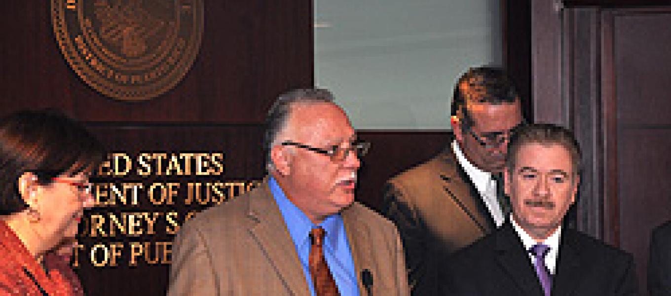 SAC Javier Peña addresses the media during the press conference at the U.S. Attorney’s Office in Hato Rey, PR