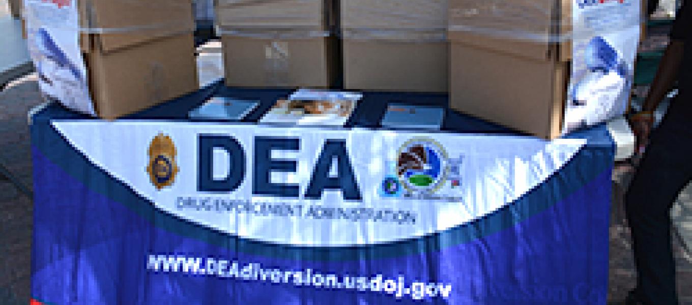 A DEA Take-Back Collection site in the New Orleans Field Division last September 2015. 