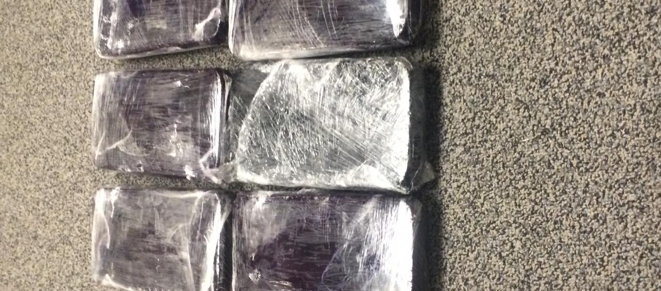 Six pounds of packaged methamphetamine seized in September 2015. 