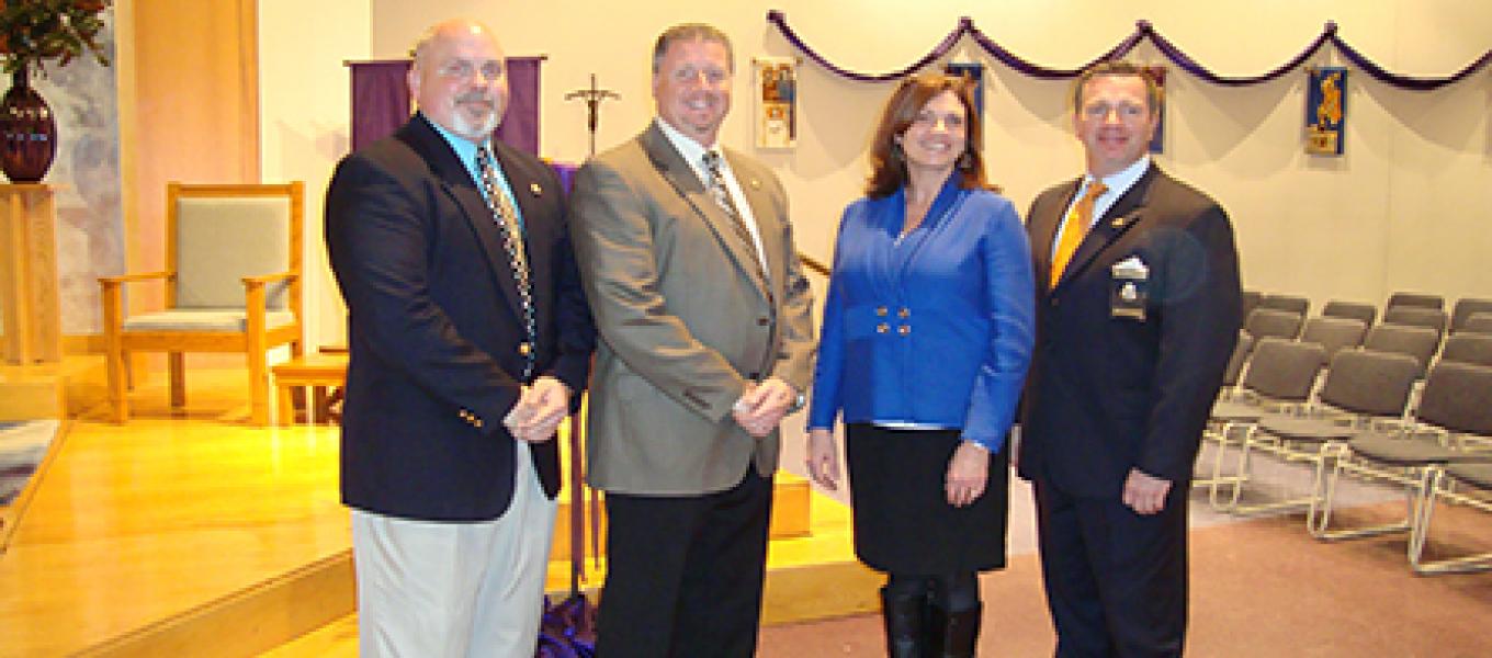 Special Agent Brian Stine, Task Force Officer Gregory Utz, Ms. Cee Cee Meholic, Rep. Saint Margaret Parish