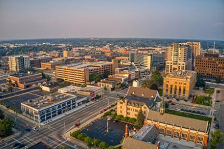 Kalamazoo Michigan skyline