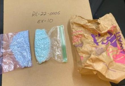 Seized fentanyl pills.